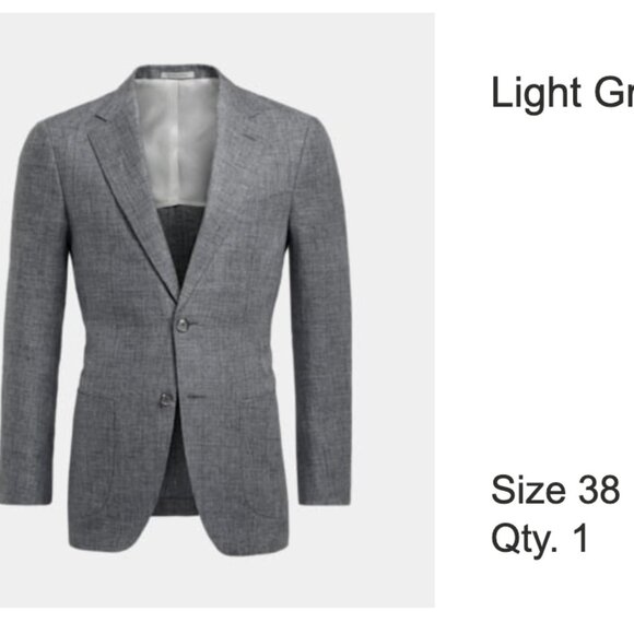 Light Grey Havana Blazer Slim fit 38 Regular